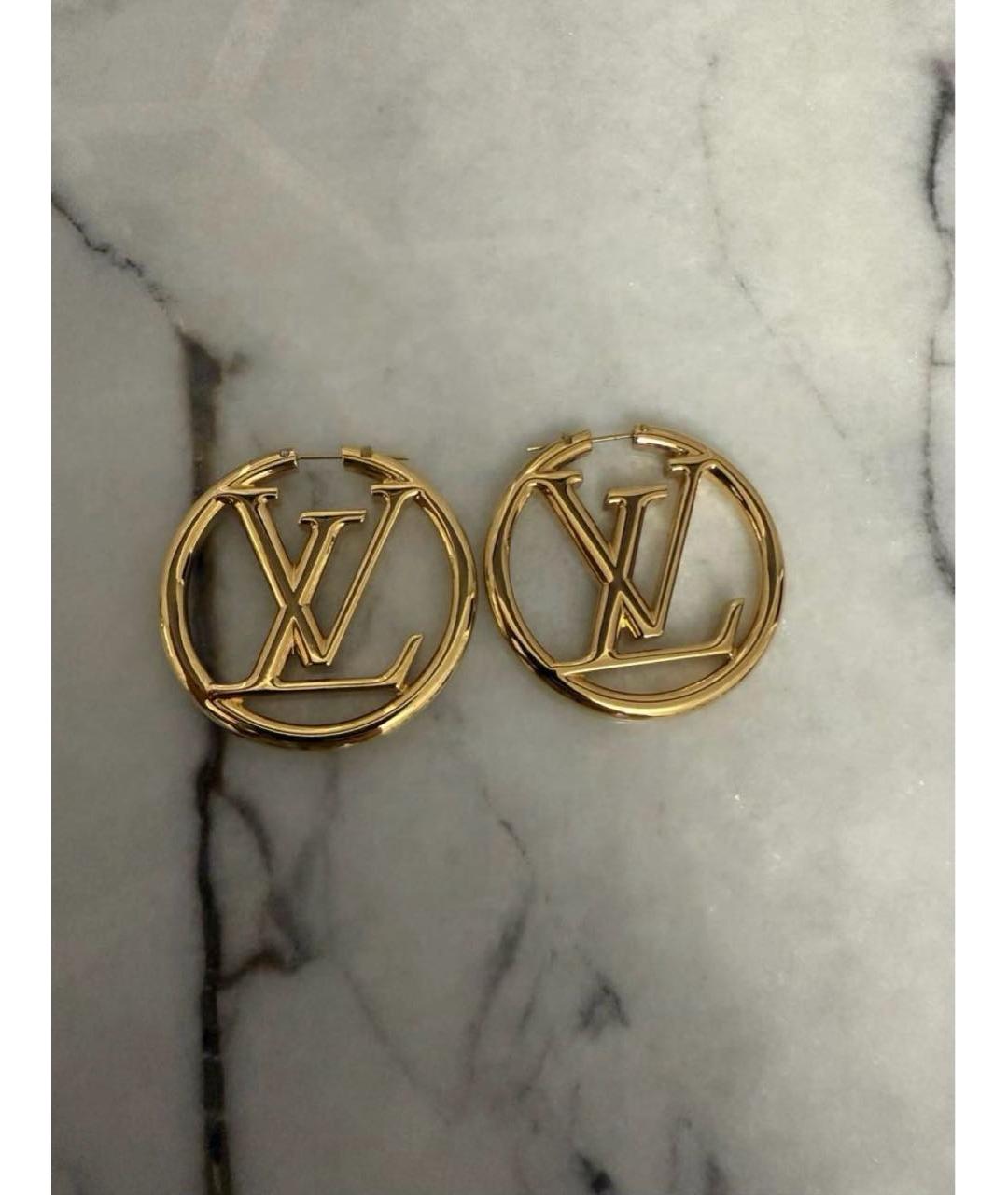 LOUIS VUITTON Золотые серьги, фото 2