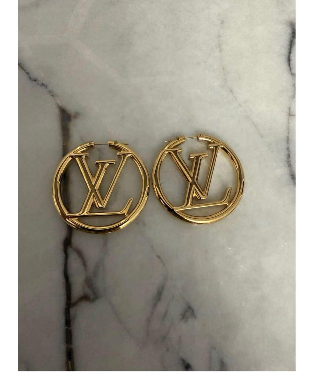 LOUIS VUITTON Золотые серьги, фото 4