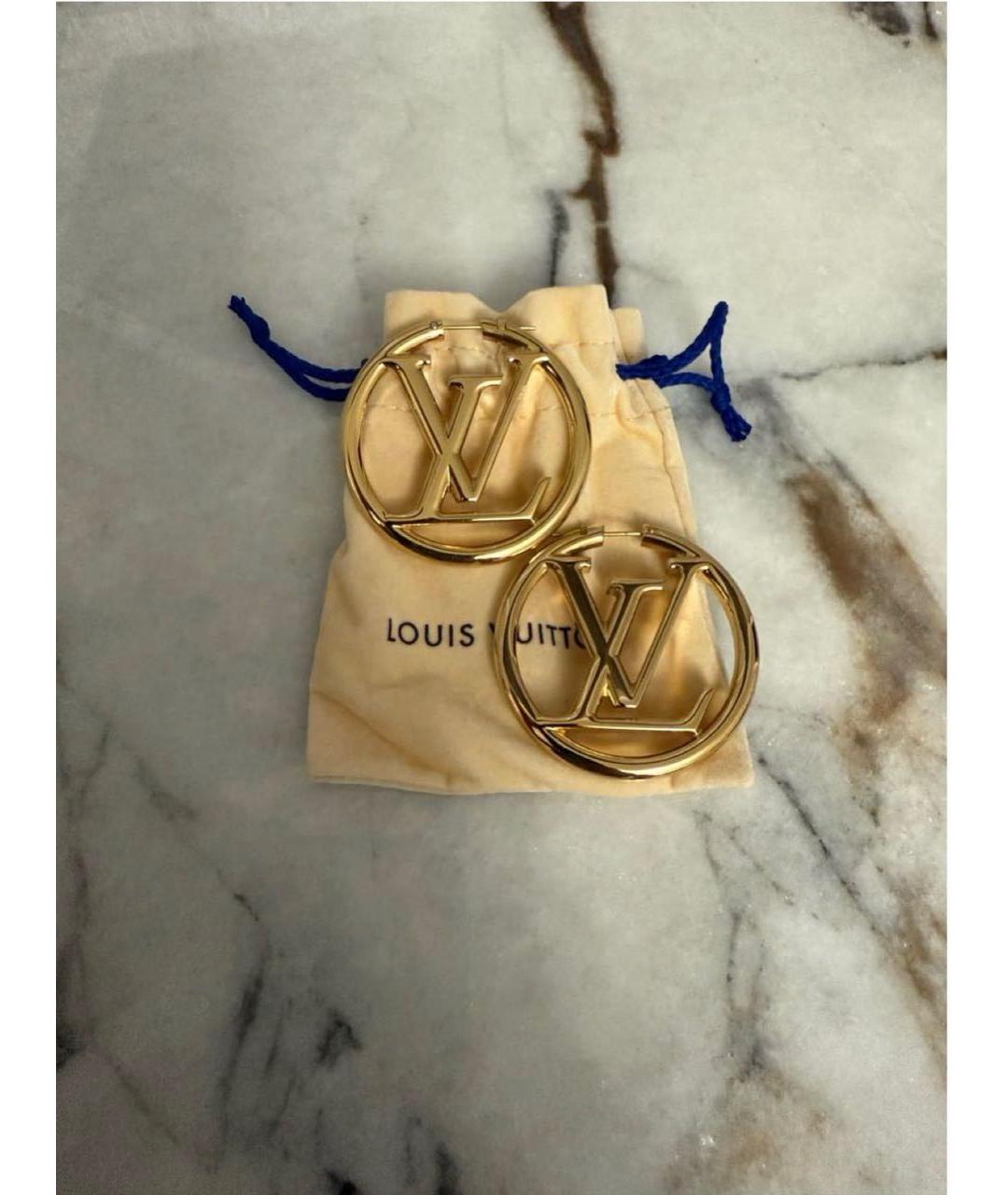 LOUIS VUITTON Золотые серьги, фото 3