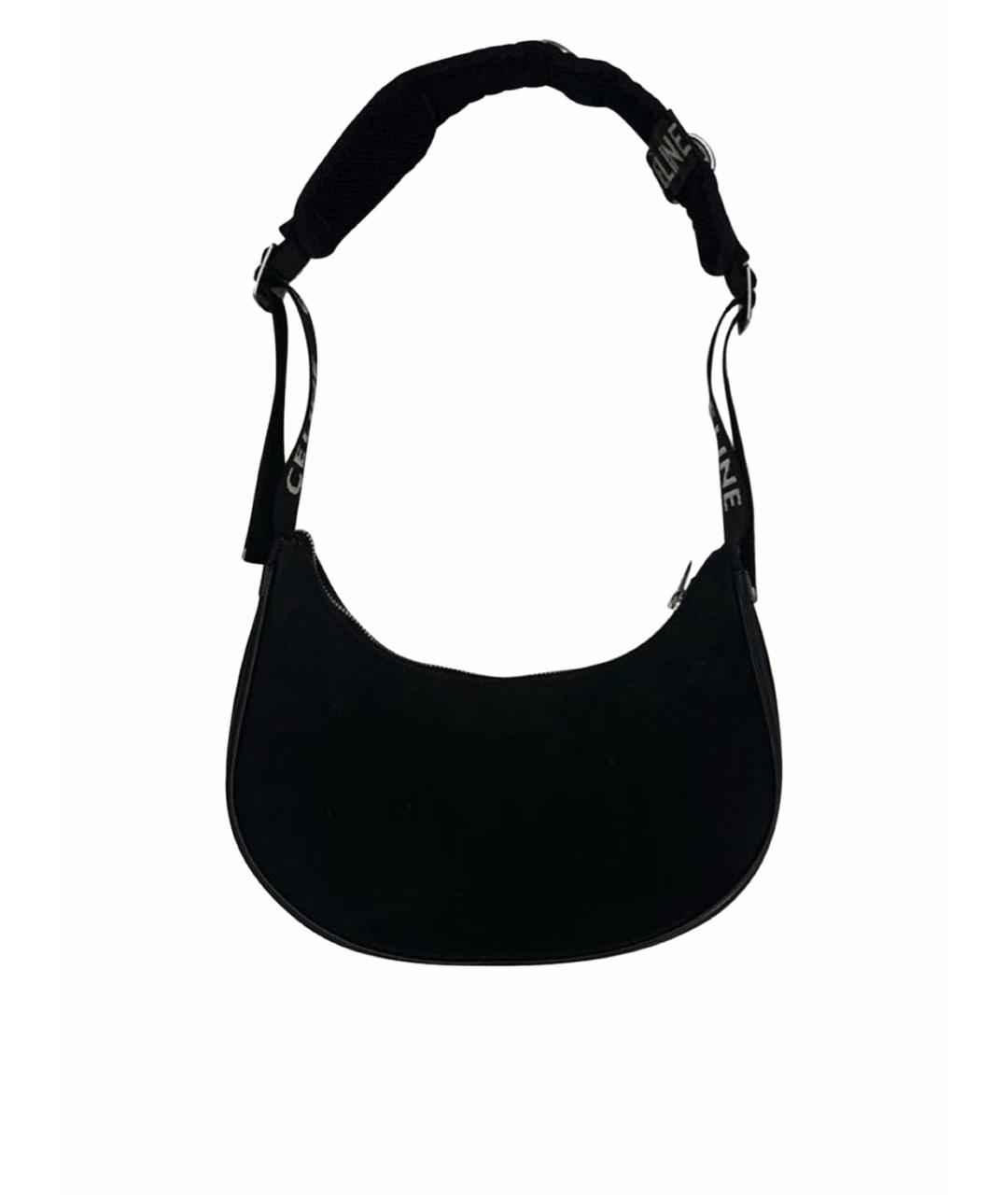 CELINE Черная тканевая сумка с короткими ручками, фото 1