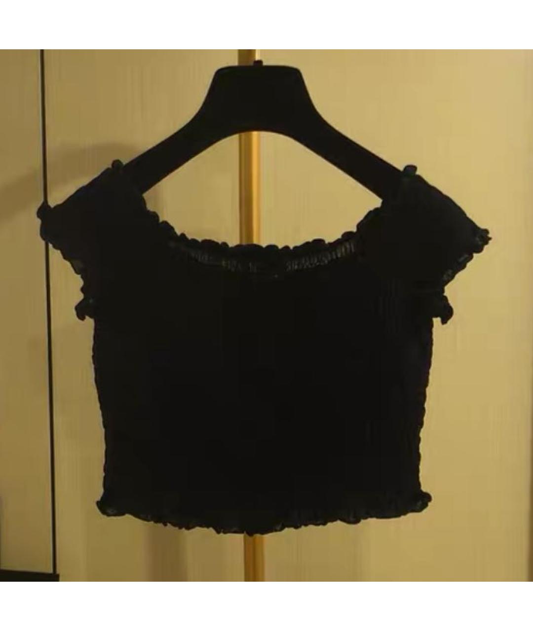 CELINE Черная шелковая футболка, фото 8