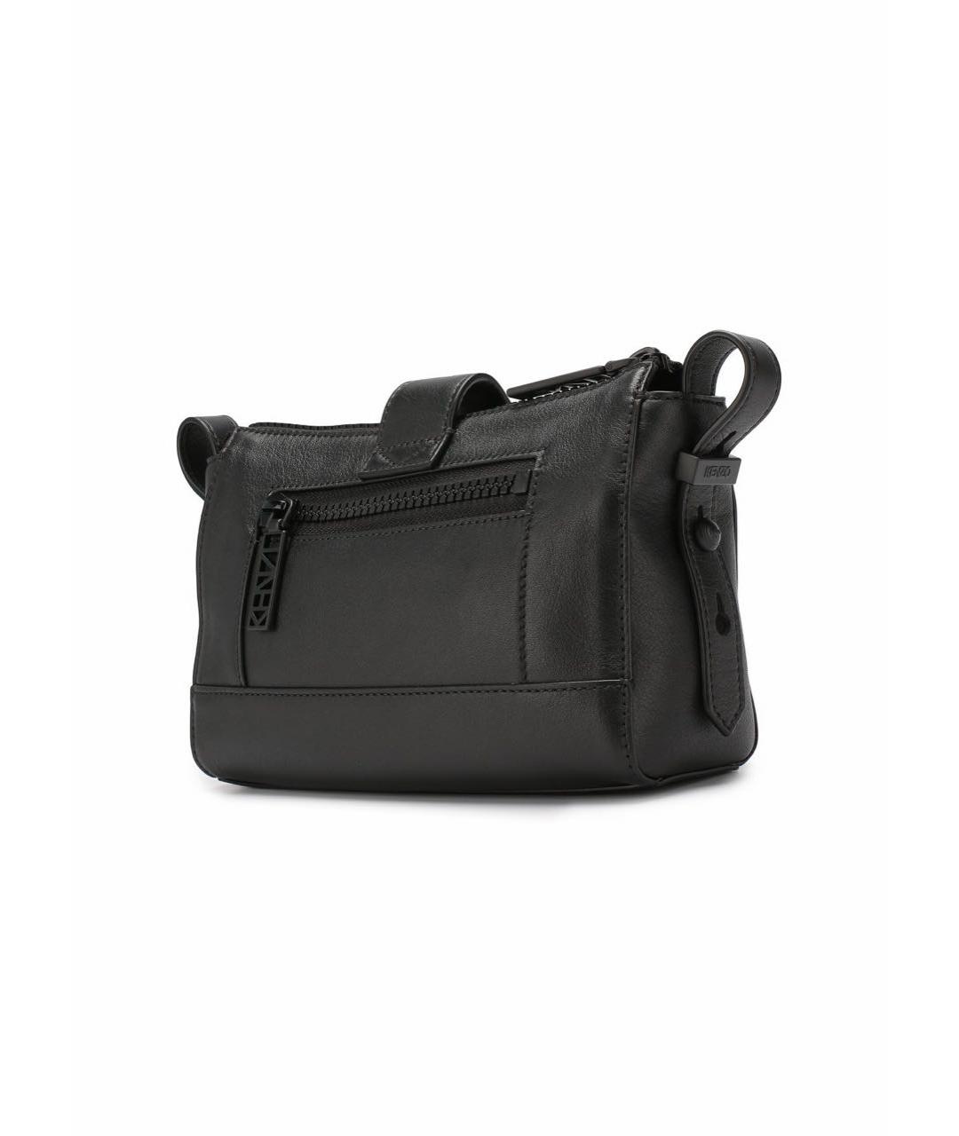 KENZO Черная кожаная сумка через плечо, фото 3