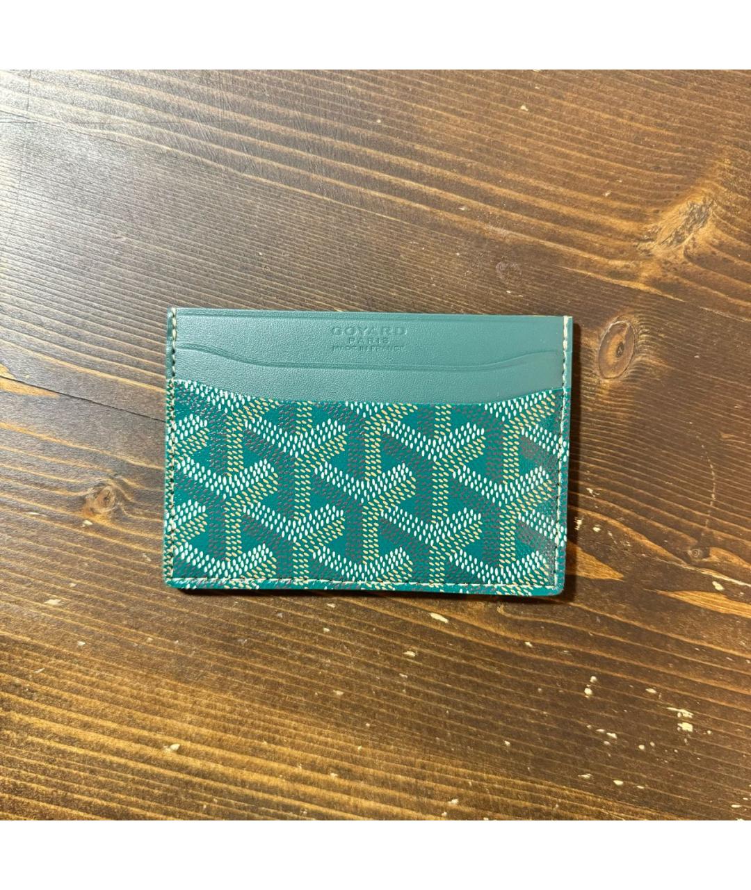 GOYARD Зеленый кожаный кардхолдер, фото 6