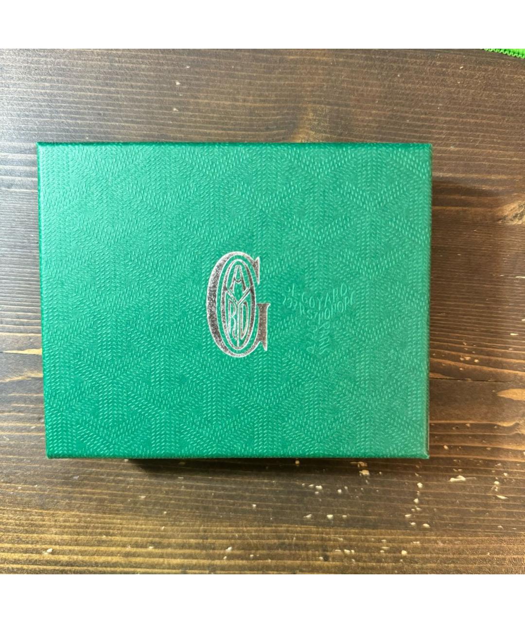 GOYARD Зеленый кожаный кардхолдер, фото 4