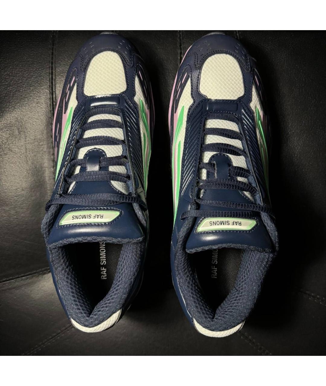 RAF SIMONS Синие текстильные низкие кроссовки / кеды, фото 7