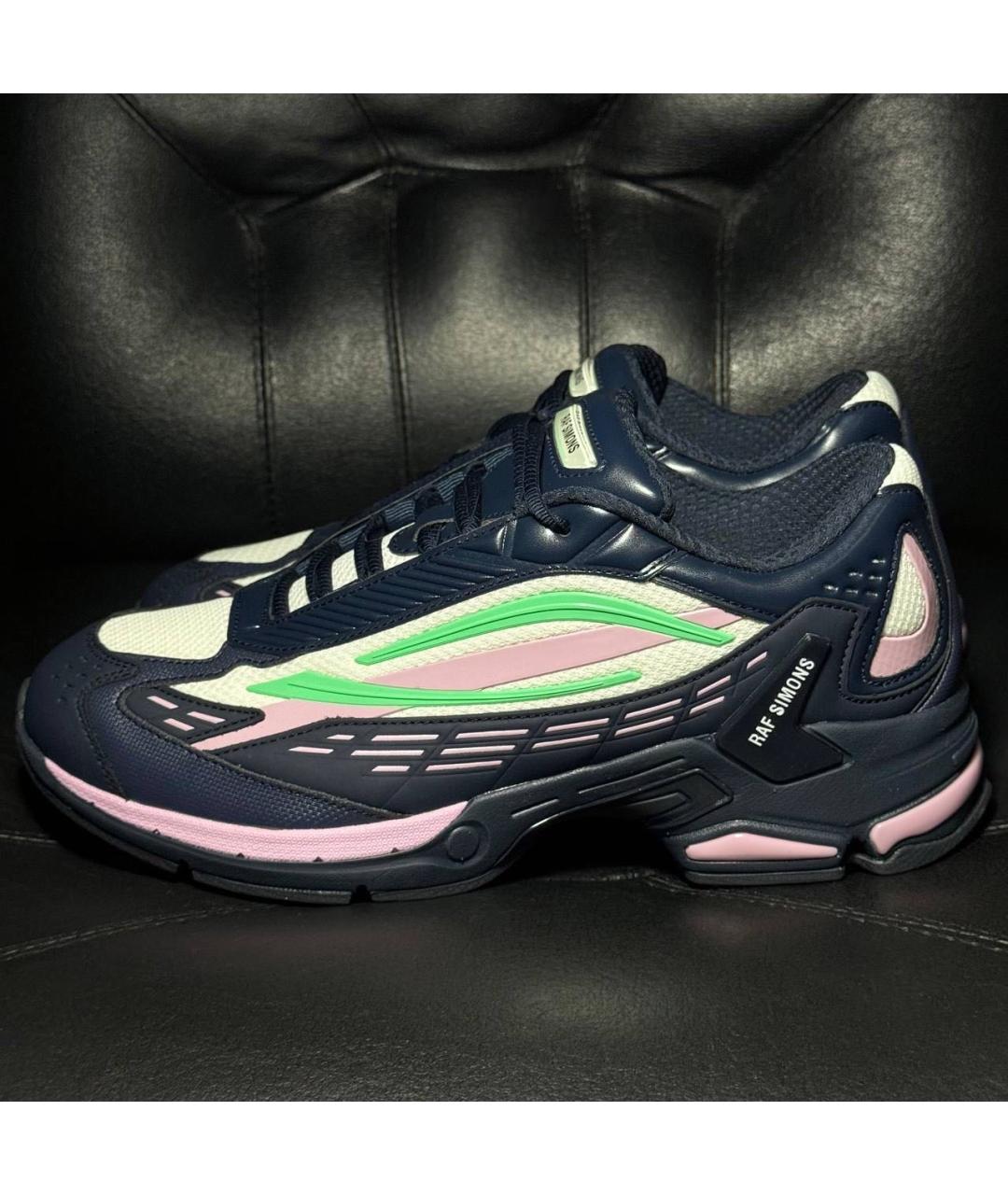 RAF SIMONS Синие текстильные низкие кроссовки / кеды, фото 3