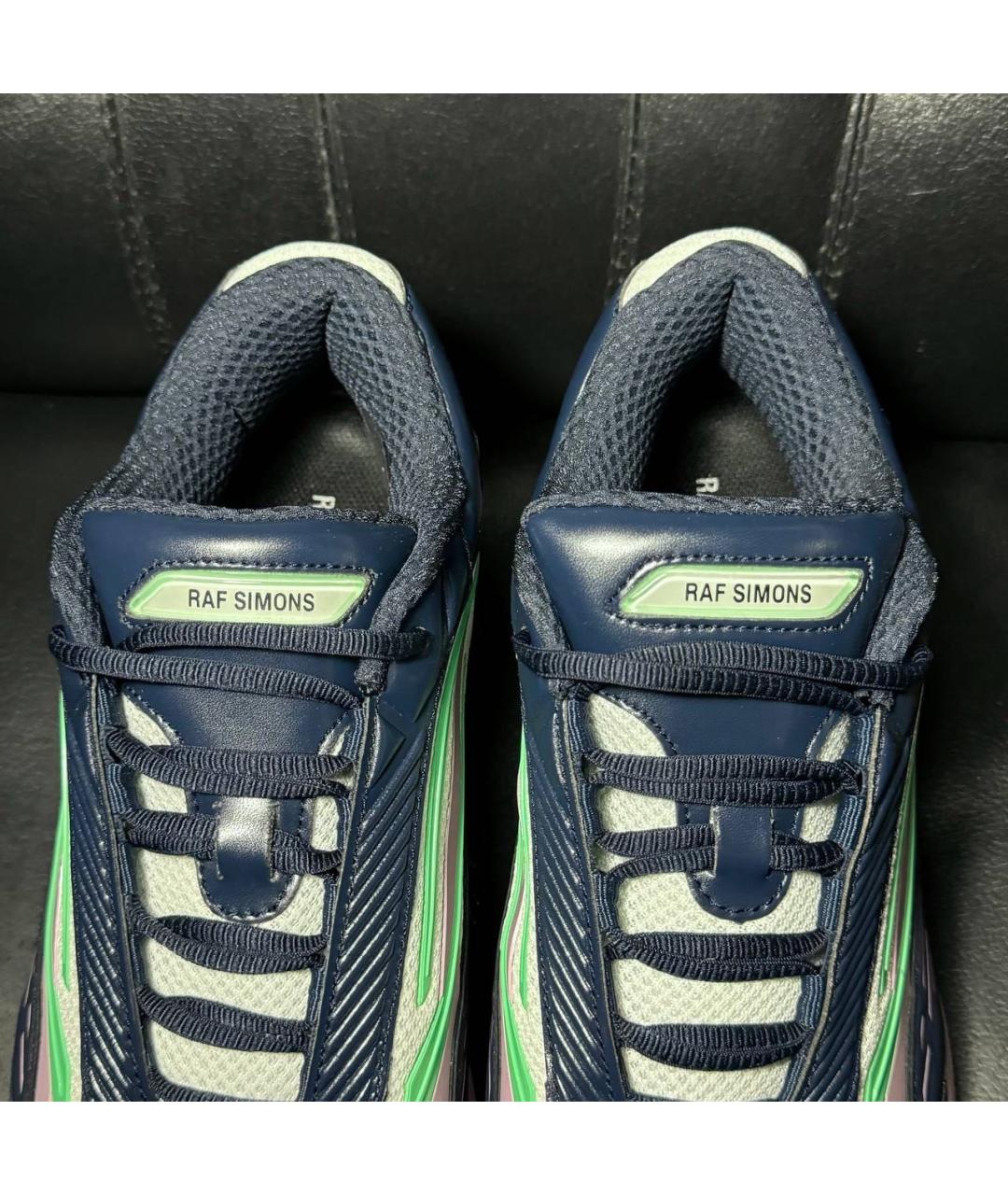 RAF SIMONS Синие текстильные низкие кроссовки / кеды, фото 8