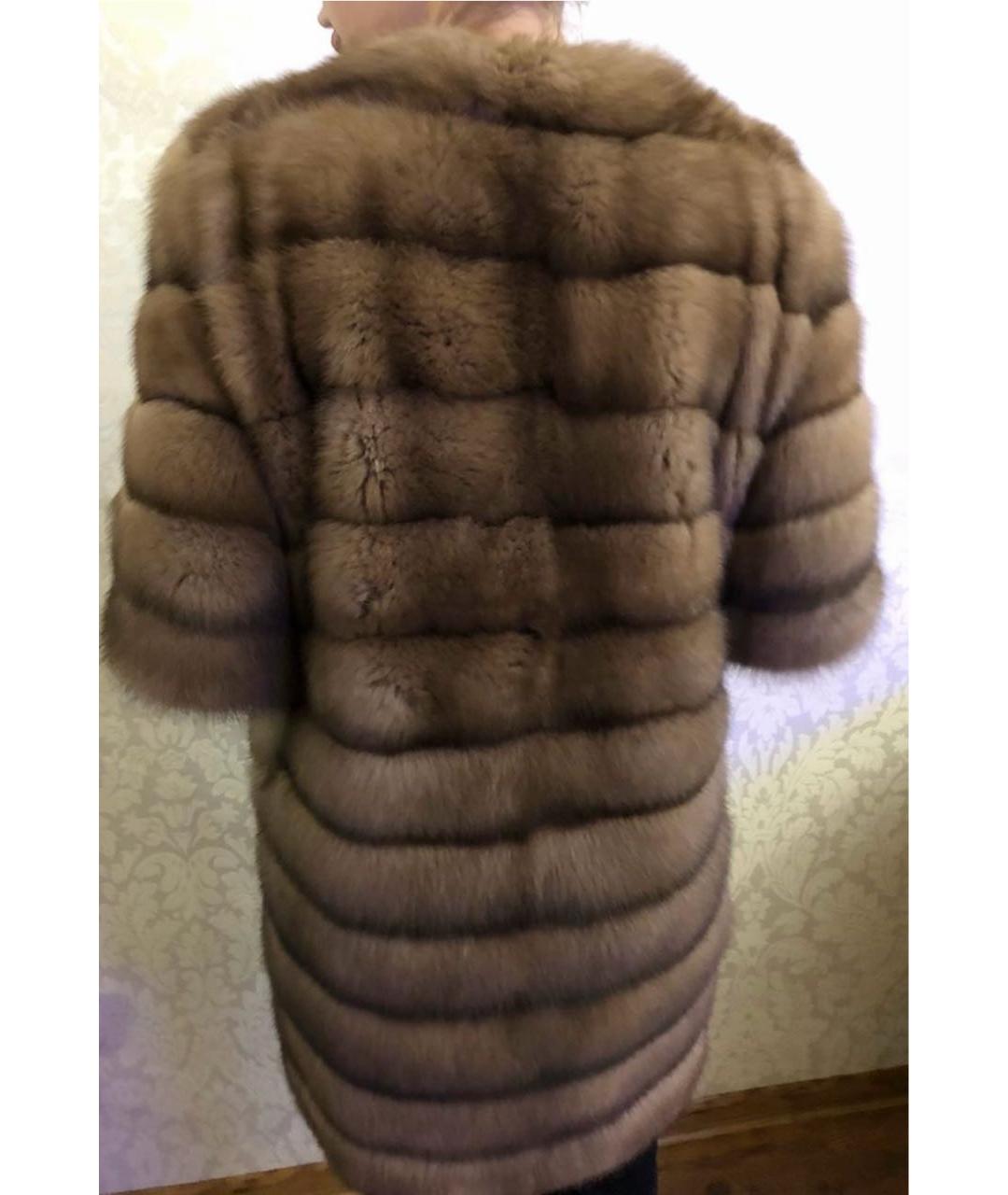 MARCO VANOLI Коричневая меховая шуба, фото 2
