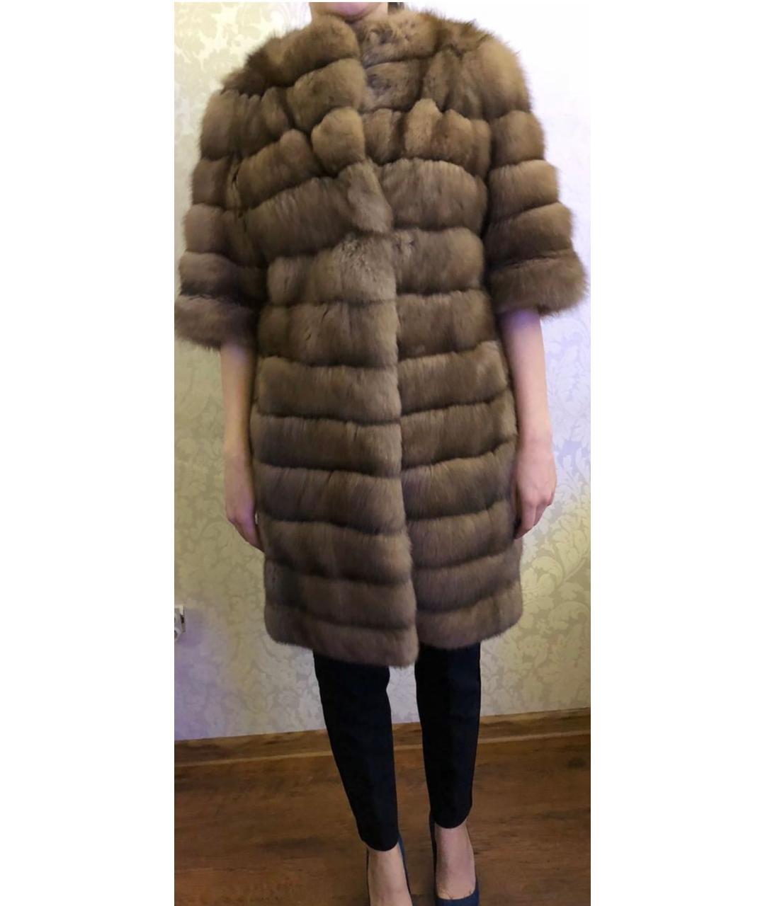 MARCO VANOLI Коричневая меховая шуба, фото 7