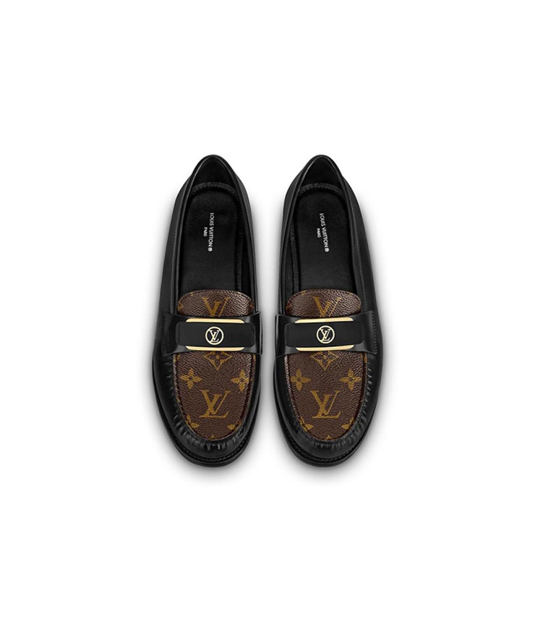 LOUIS VUITTON Черные кожаные лоферы, фото 3