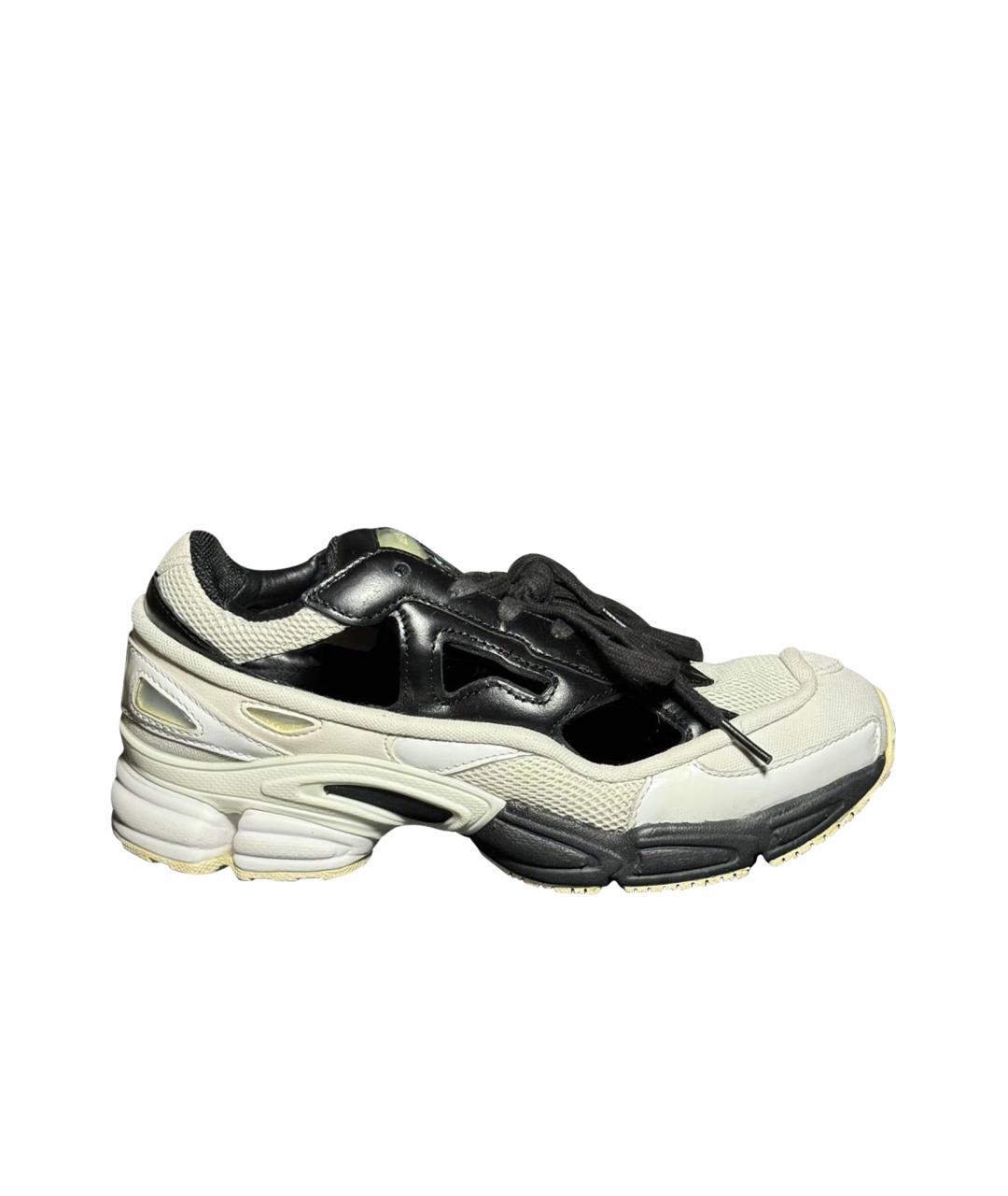 ADIDAS X RAF SIMONS Белые текстильные низкие кроссовки / кеды, фото 1