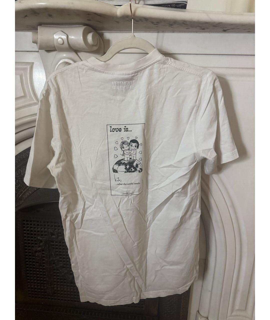 VETEMENTS Белая хлопковая футболка, фото 2