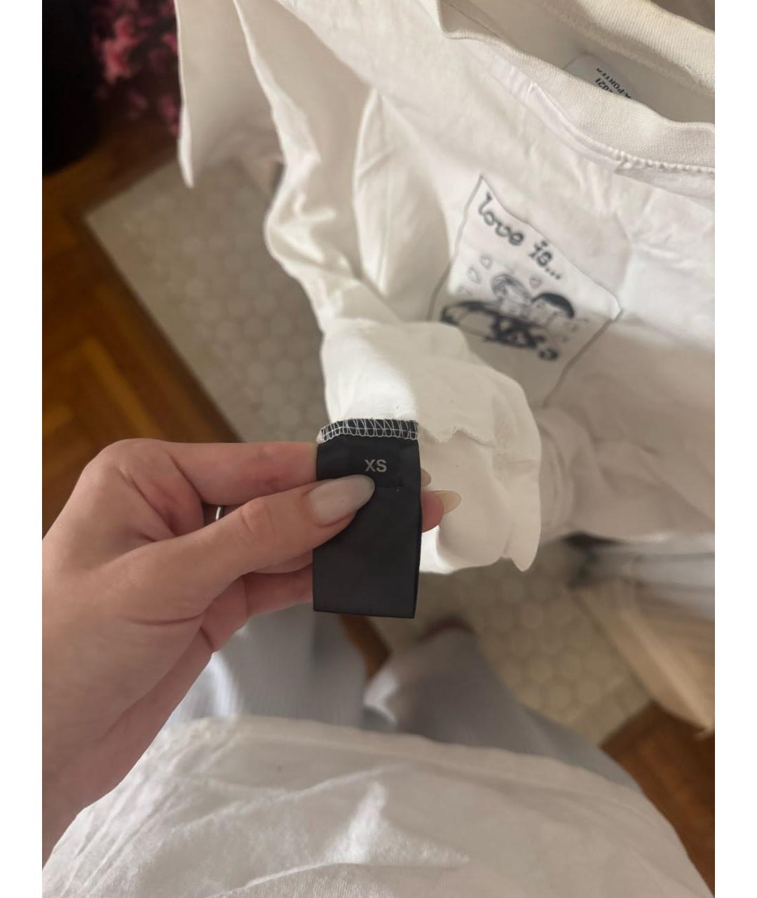 VETEMENTS Белая хлопковая футболка, фото 4