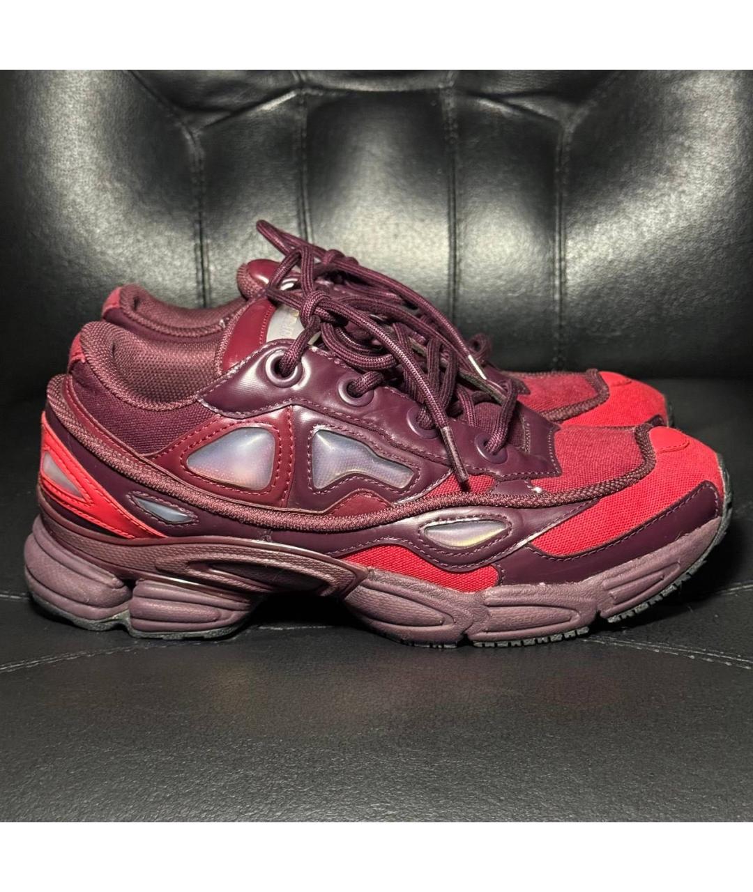 ADIDAS X RAF SIMONS Бордовые текстильные низкие кроссовки / кеды, фото 9