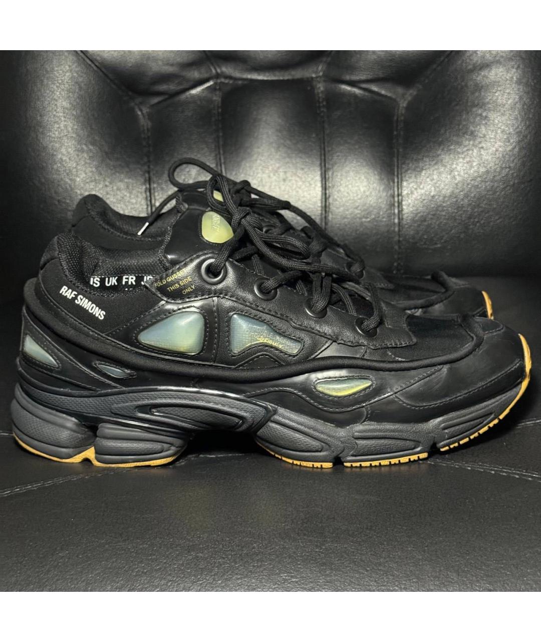 ADIDAS X RAF SIMONS Черные текстильные низкие кроссовки / кеды, фото 9