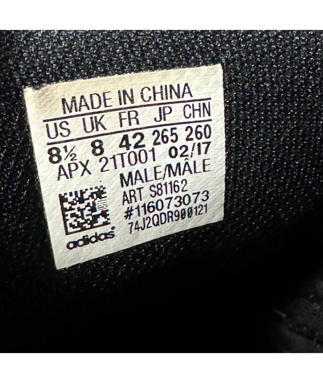 ADIDAS X RAF SIMONS Черные текстильные низкие кроссовки / кеды, фото 6