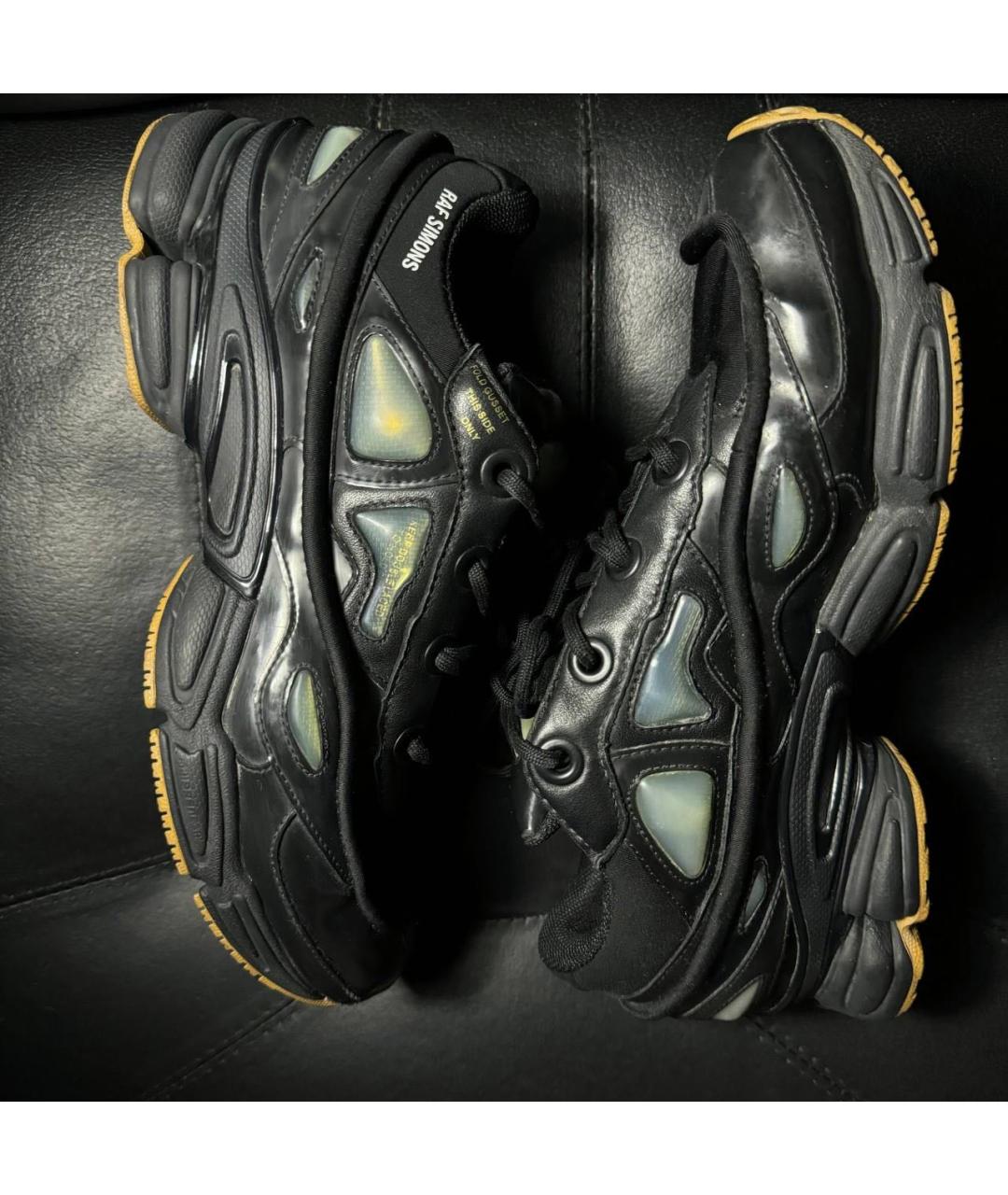 ADIDAS X RAF SIMONS Черные текстильные низкие кроссовки / кеды, фото 4