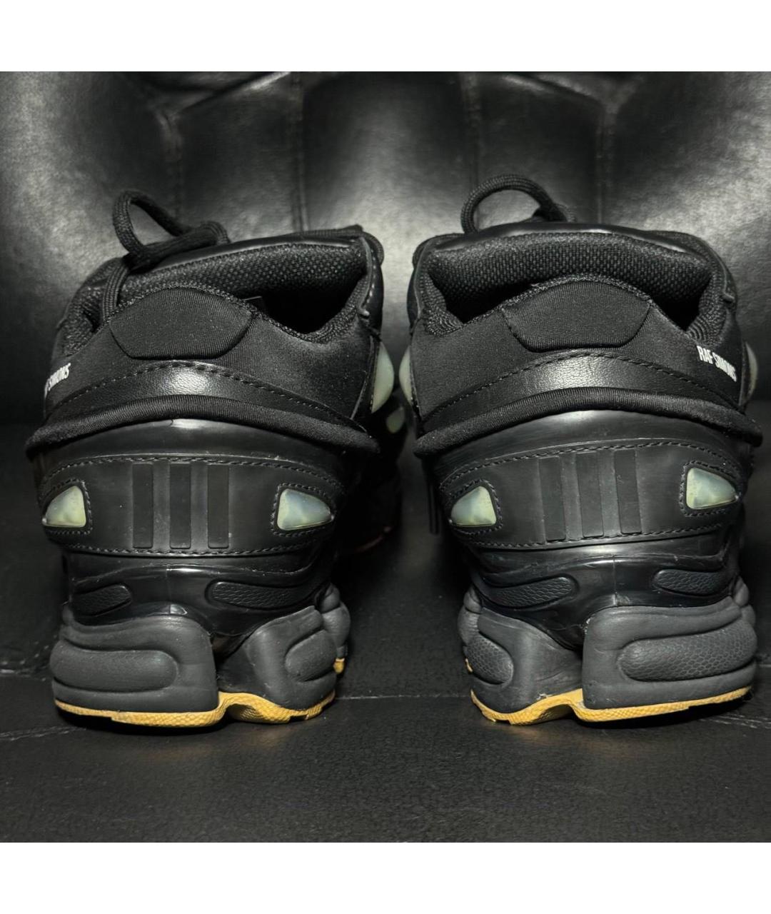 ADIDAS X RAF SIMONS Черные текстильные низкие кроссовки / кеды, фото 2