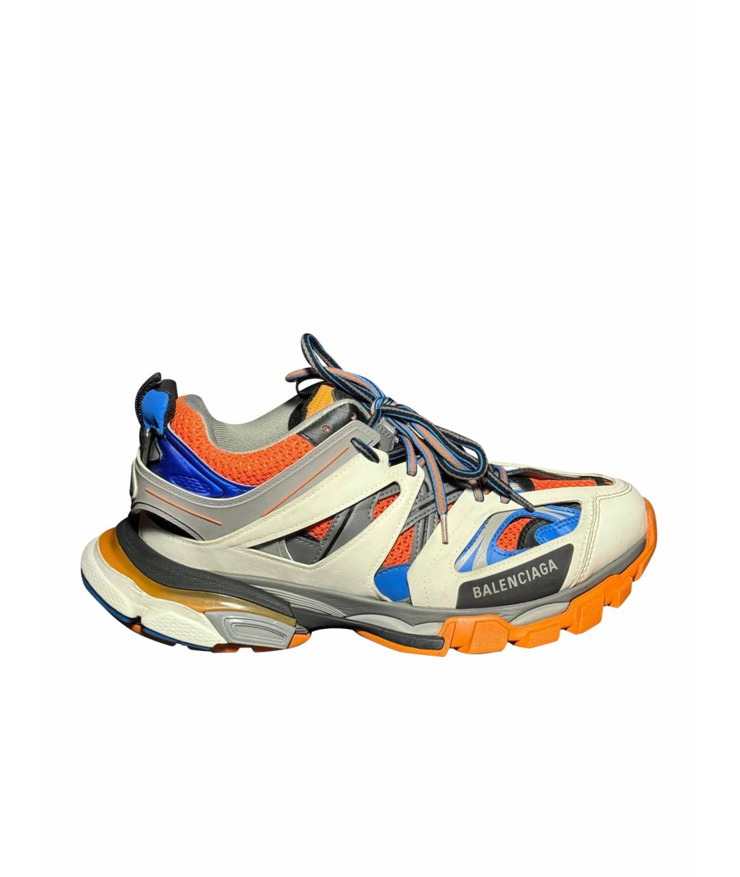 BALENCIAGA Оранжевое текстильные низкие кроссовки / кеды, фото 1