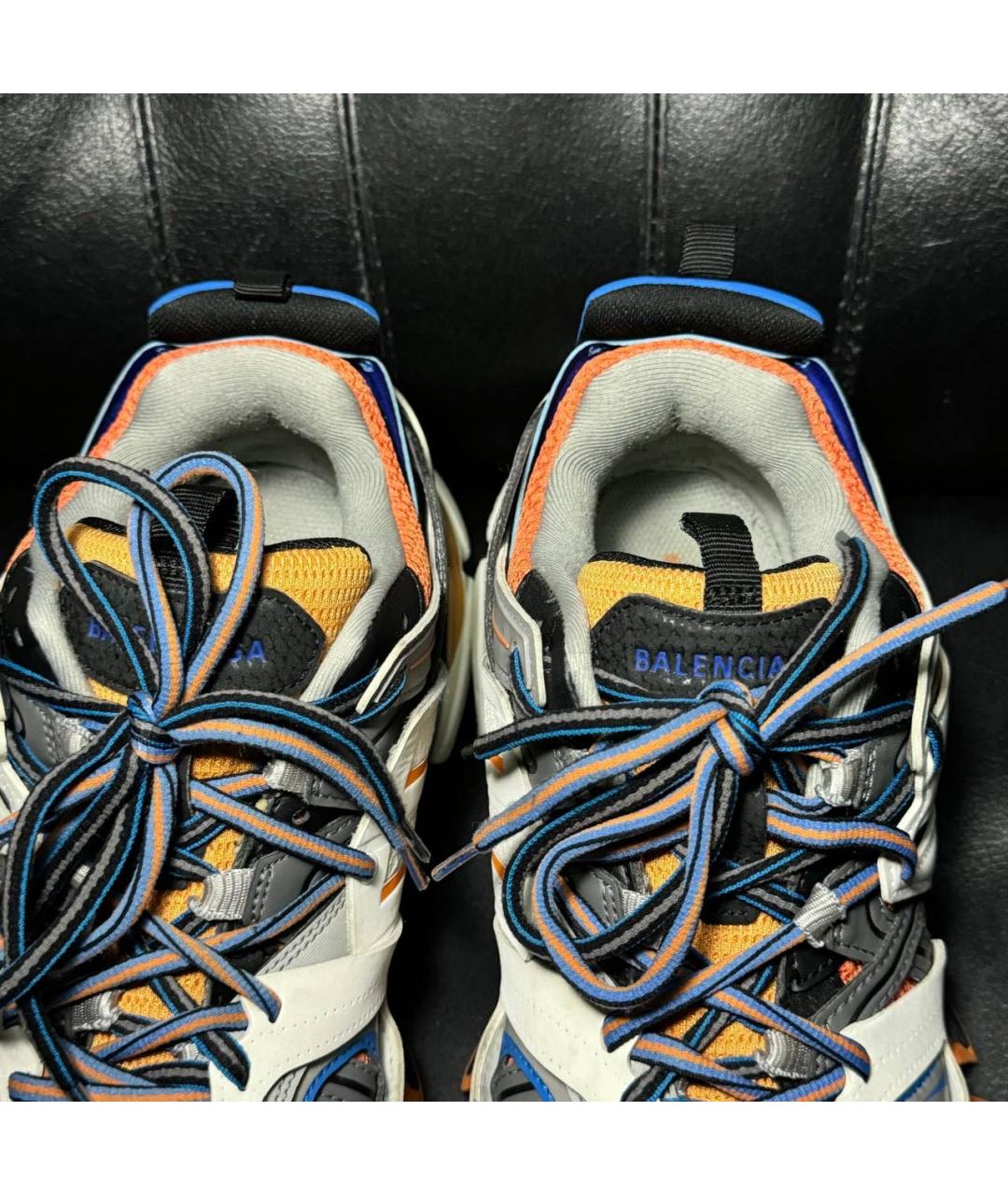 BALENCIAGA Оранжевое текстильные низкие кроссовки / кеды, фото 8