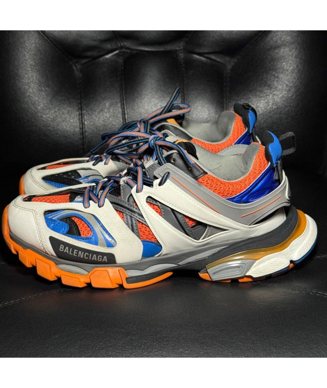 BALENCIAGA Оранжевое текстильные низкие кроссовки / кеды, фото 3