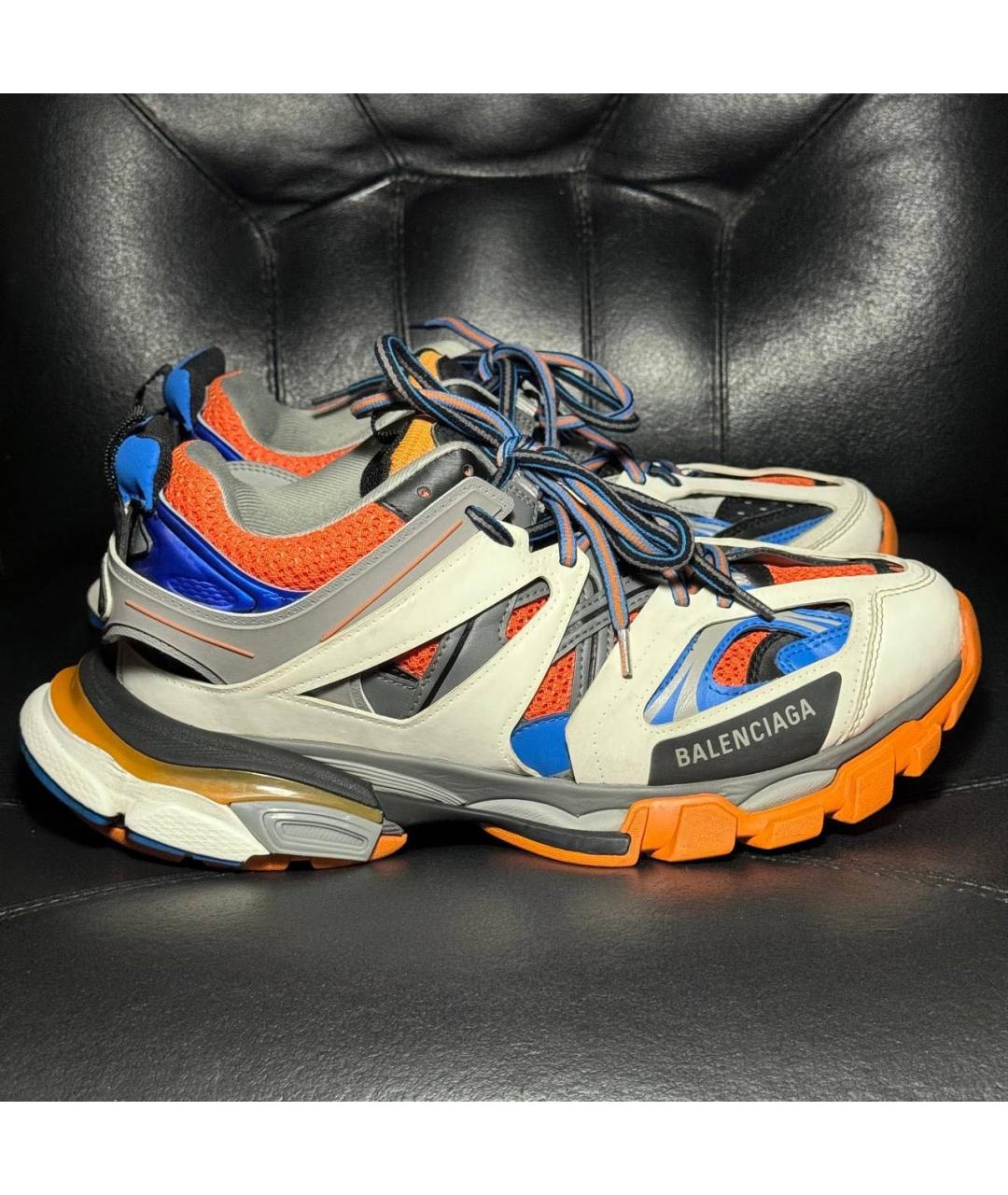 BALENCIAGA Оранжевое текстильные низкие кроссовки / кеды, фото 9