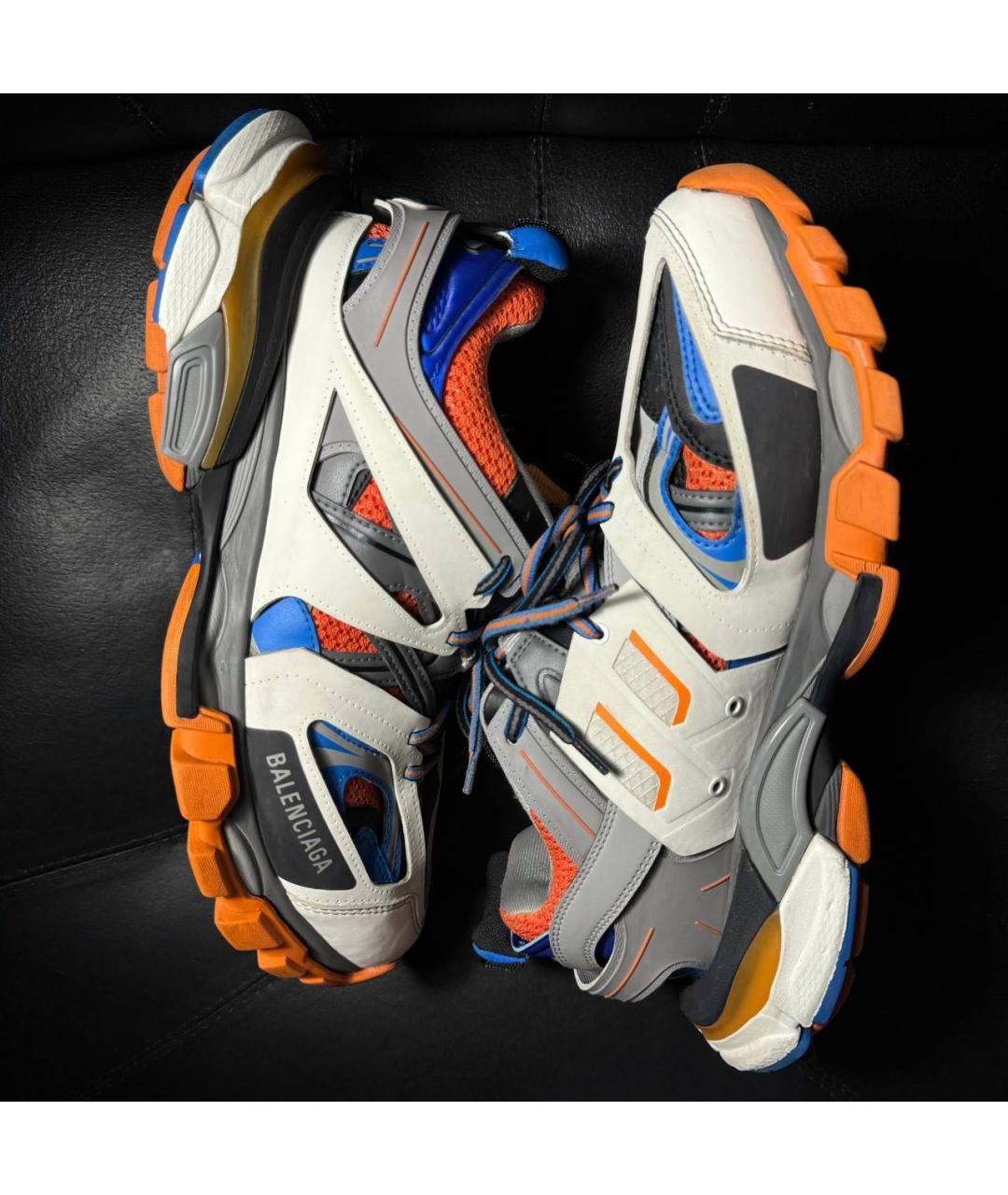 BALENCIAGA Оранжевое текстильные низкие кроссовки / кеды, фото 5