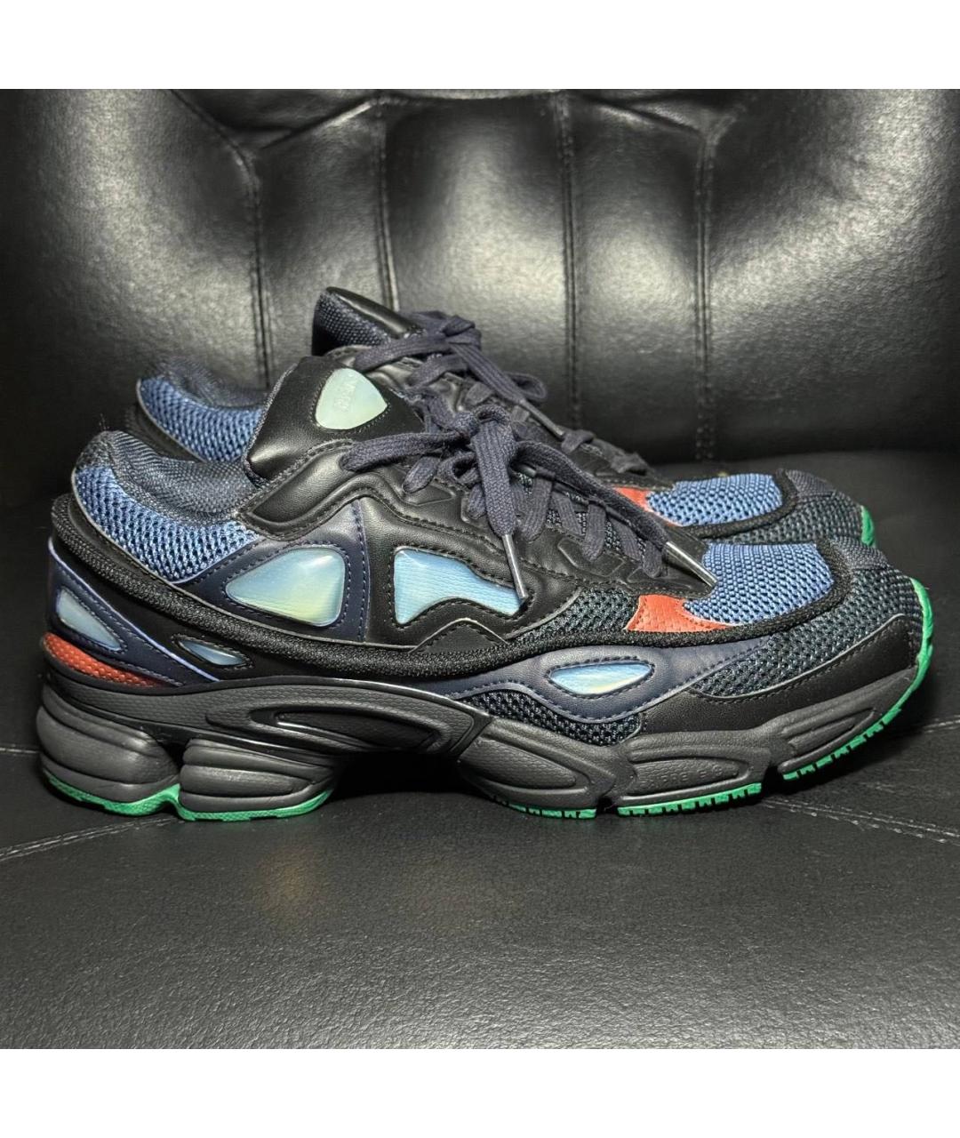 ADIDAS X RAF SIMONS Синие текстильные низкие кроссовки / кеды, фото 9