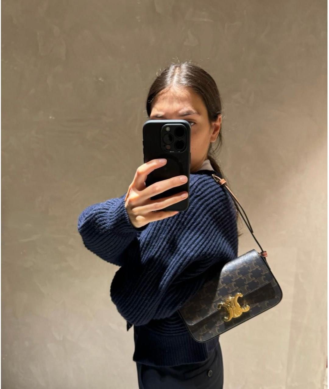 CELINE Коричневая сумка с короткими ручками, фото 4