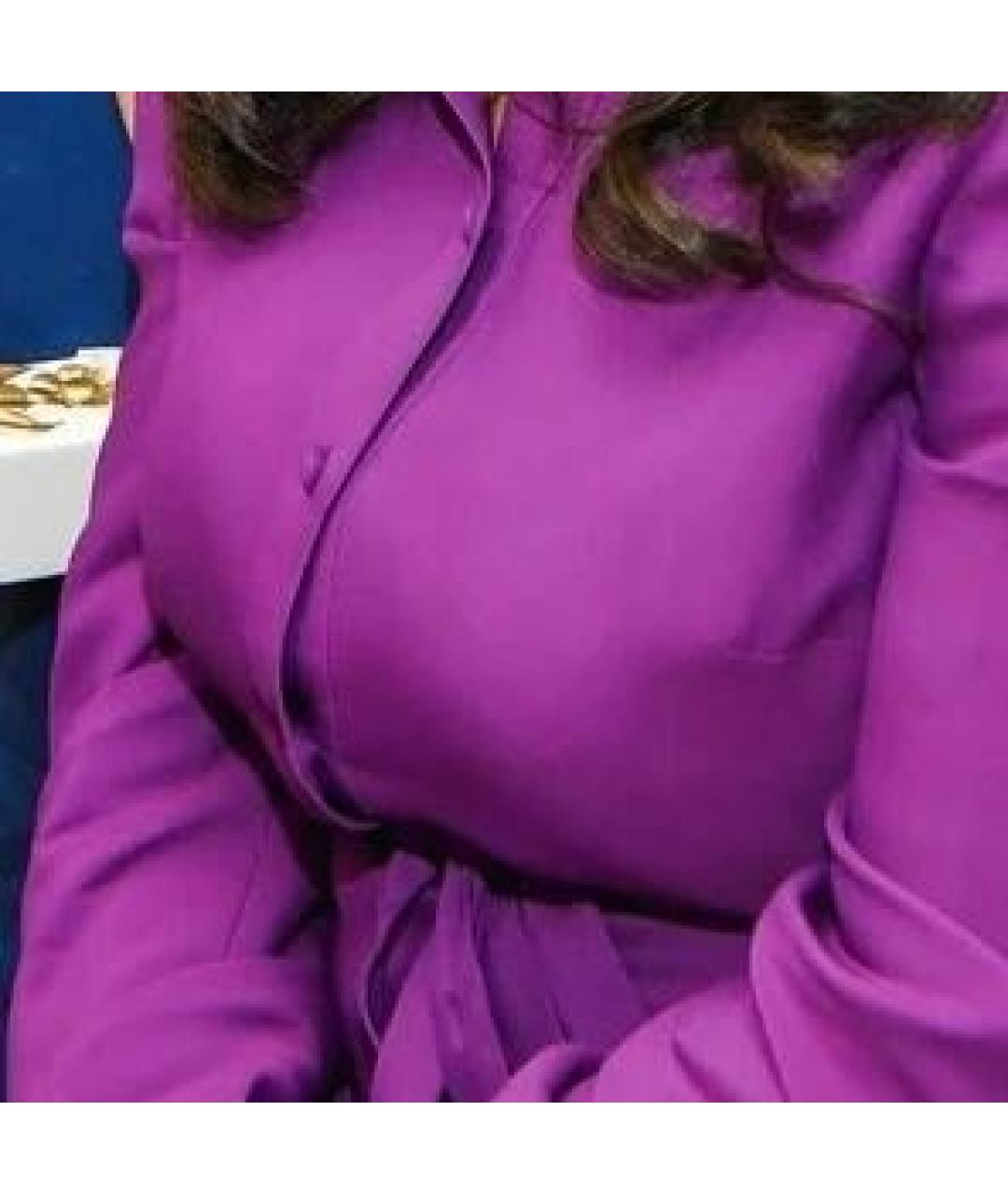 VALENTINO Фиолетовое вискозное коктейльное платье, фото 4