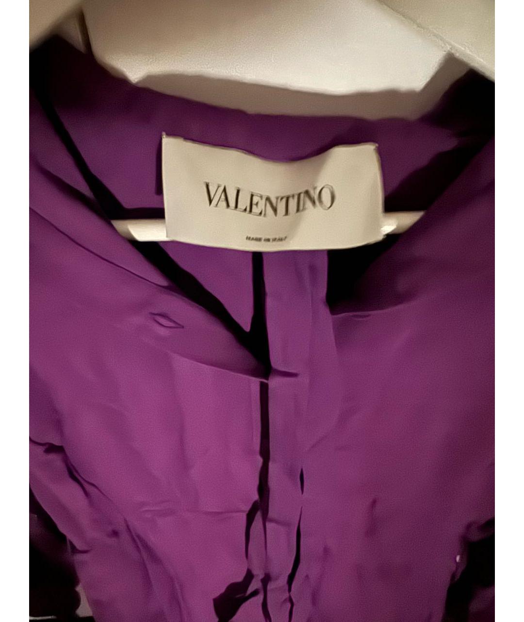 VALENTINO Фиолетовое вискозное коктейльное платье, фото 3