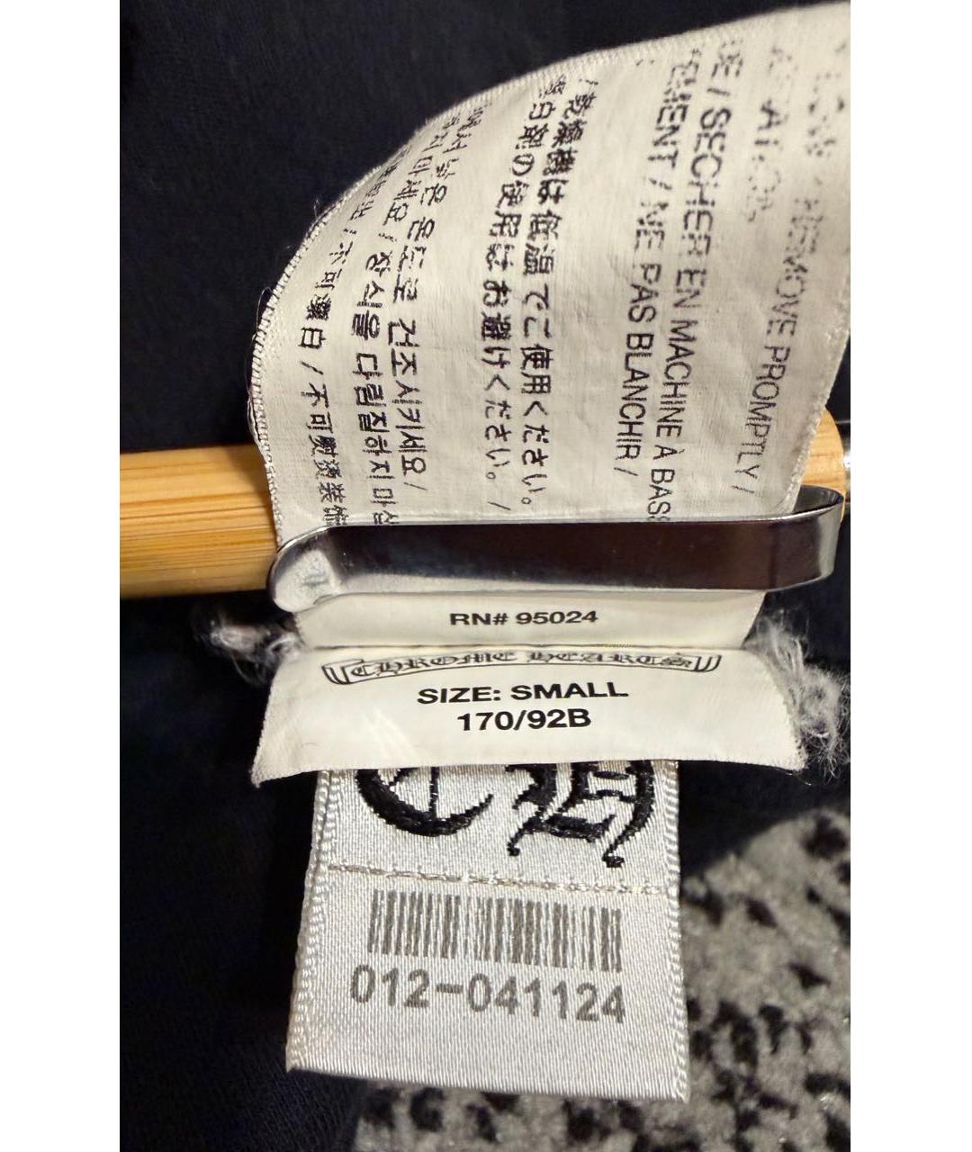 CHROME HEARTS Черная хлопковая футболка, фото 5