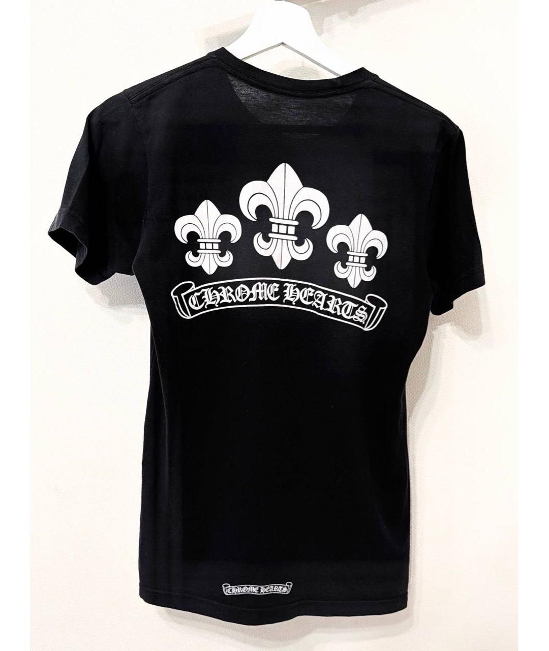 CHROME HEARTS Черная хлопковая футболка, фото 2