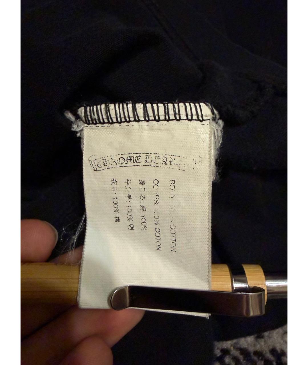 CHROME HEARTS Черная хлопковая футболка, фото 4