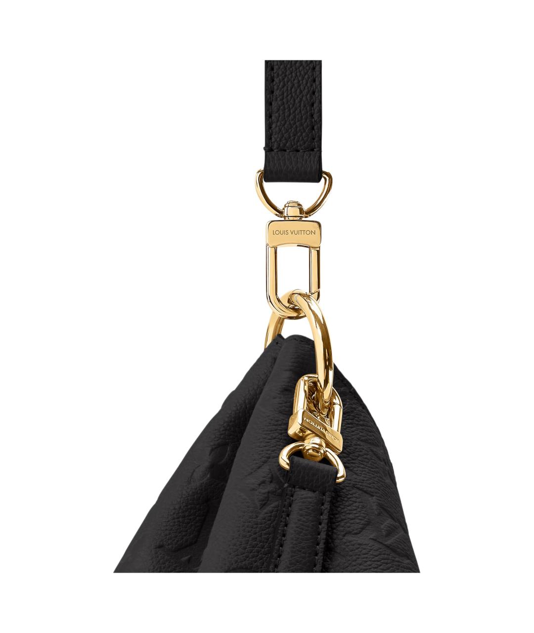 LOUIS VUITTON Черная кожаная сумка через плечо, фото 5