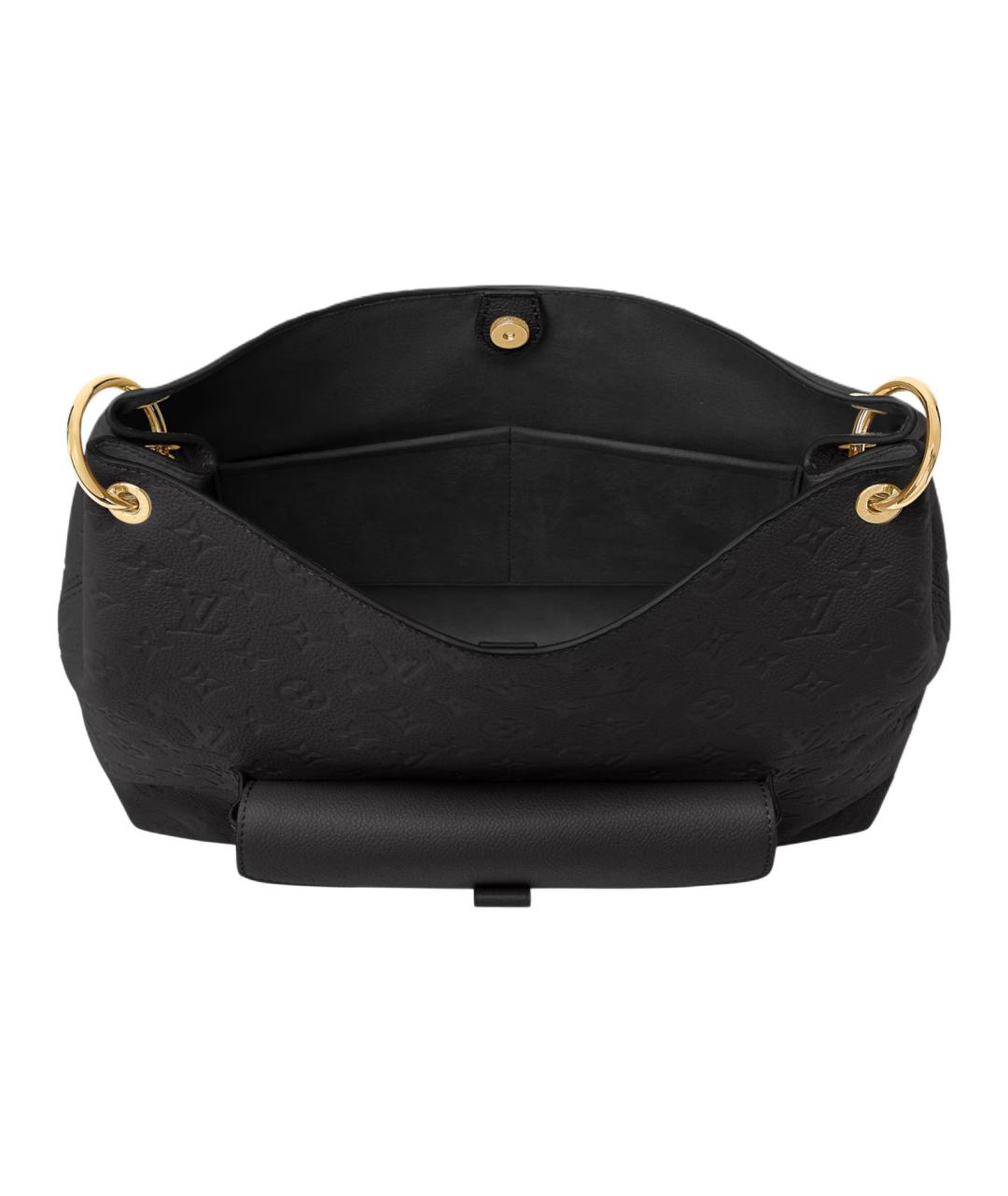 LOUIS VUITTON Черная кожаная сумка через плечо, фото 4