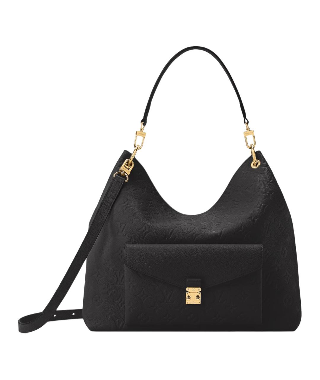 LOUIS VUITTON Черная кожаная сумка через плечо, фото 1