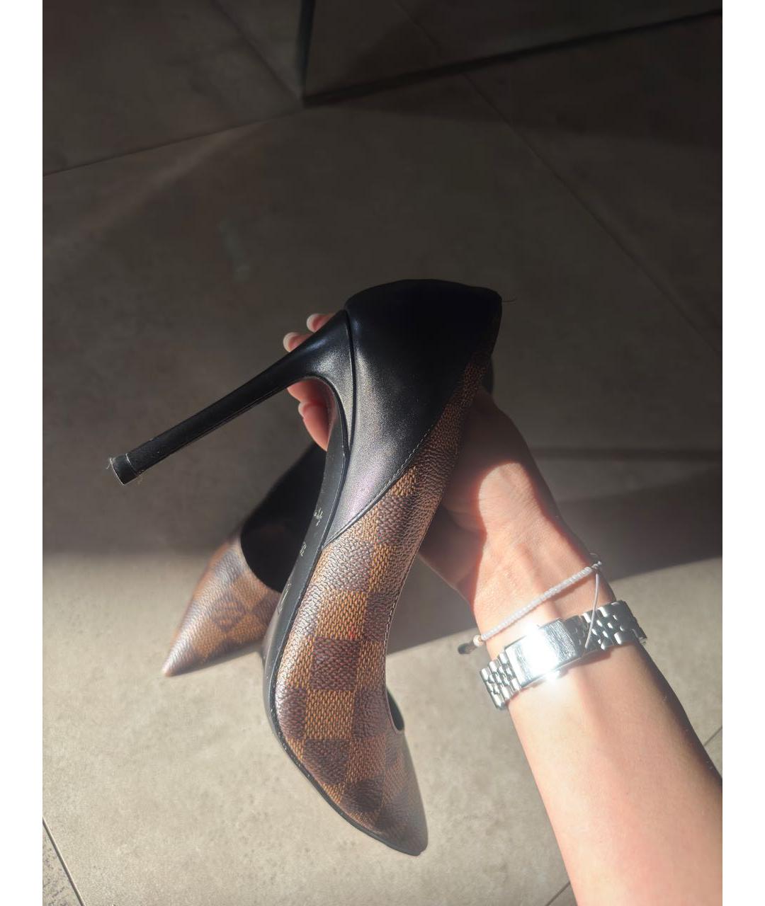 LOUIS VUITTON Коричневые кожаные туфли, фото 5