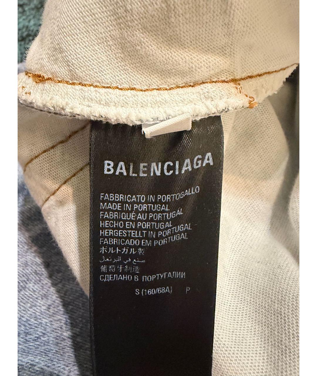 BALENCIAGA Голубые хлопковые джинсы, фото 4