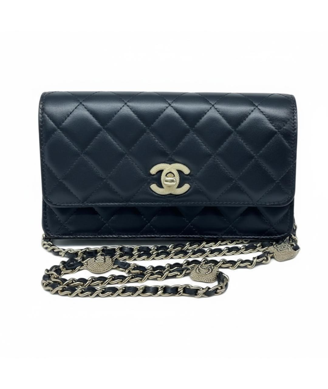 CHANEL Черная кожаная сумка через плечо, фото 1