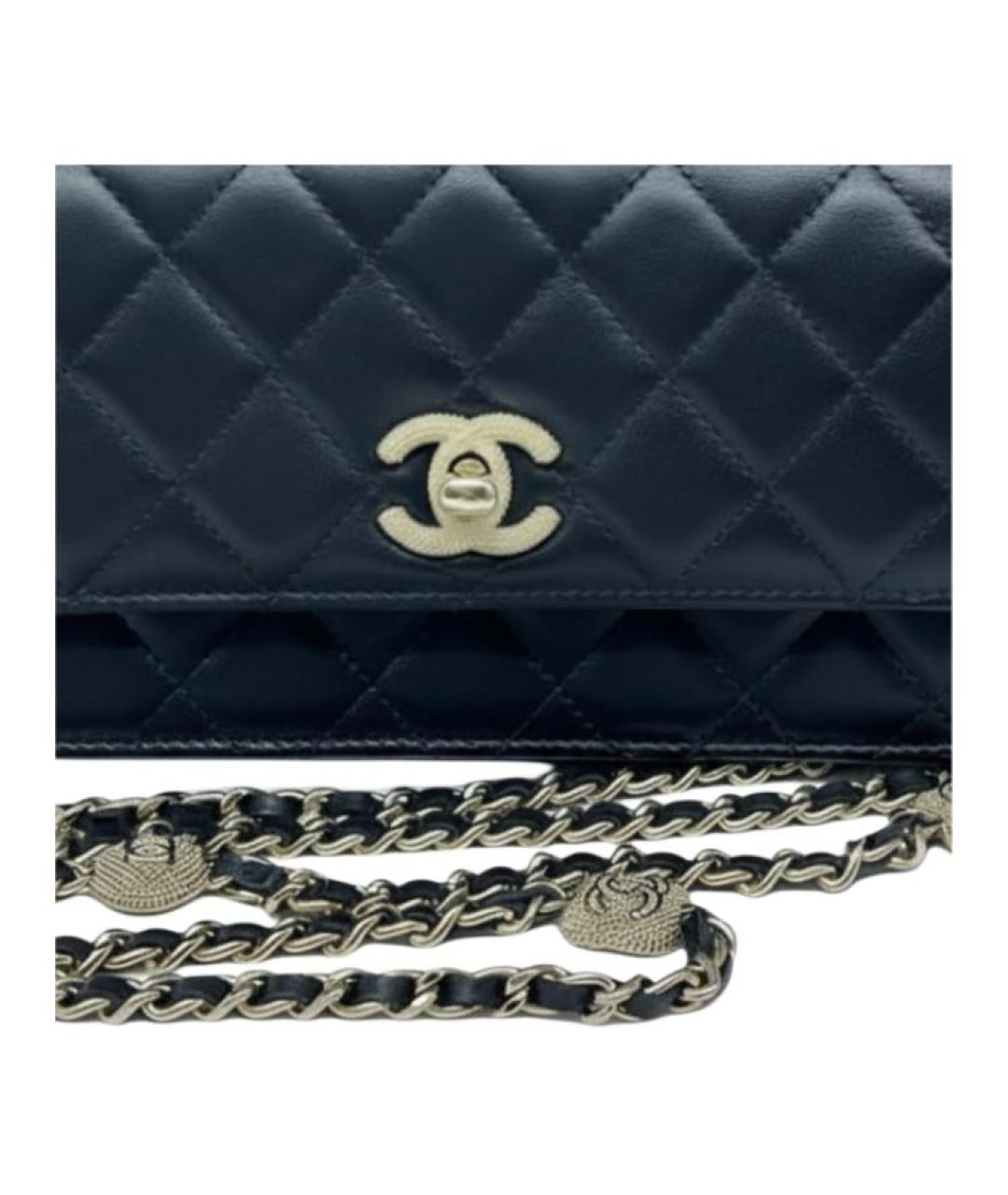 CHANEL Черная кожаная сумка через плечо, фото 2