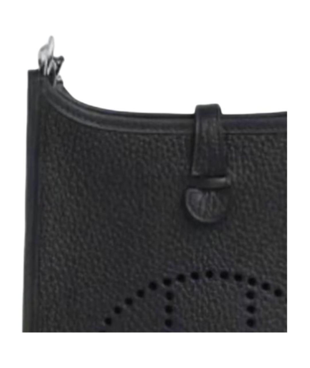 HERMES Черная кожаная сумка через плечо, фото 2