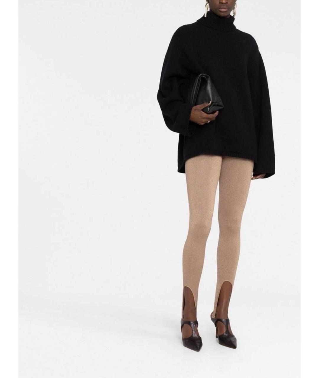 SAINT LAURENT Бежевые вискозные леггинсы и велосипедки, фото 4