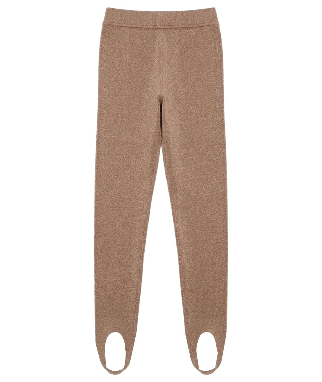 SAINT LAURENT Бежевые вискозные леггинсы и велосипедки, фото 1