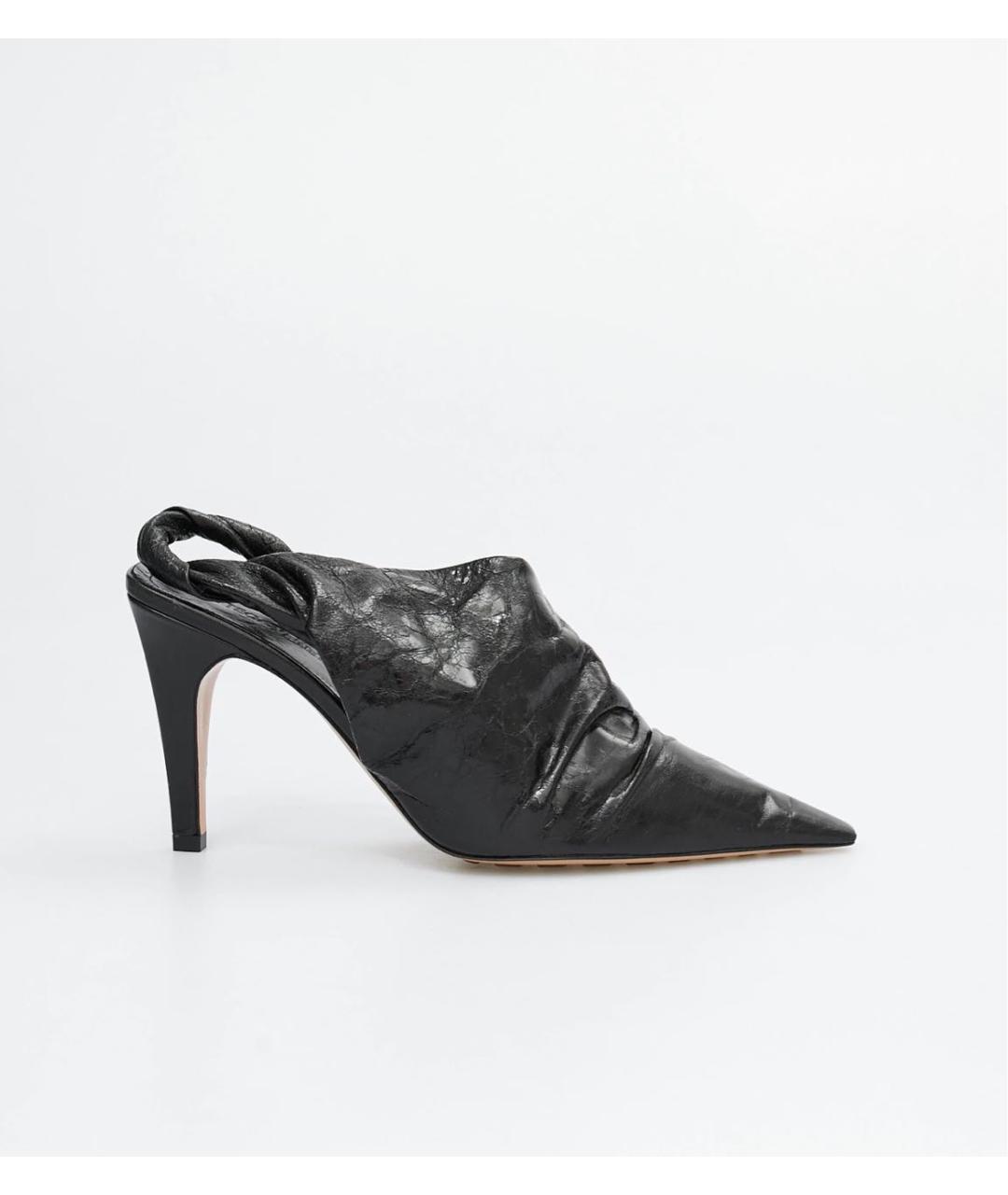 BOTTEGA VENETA Черные кожаные туфли, фото 5