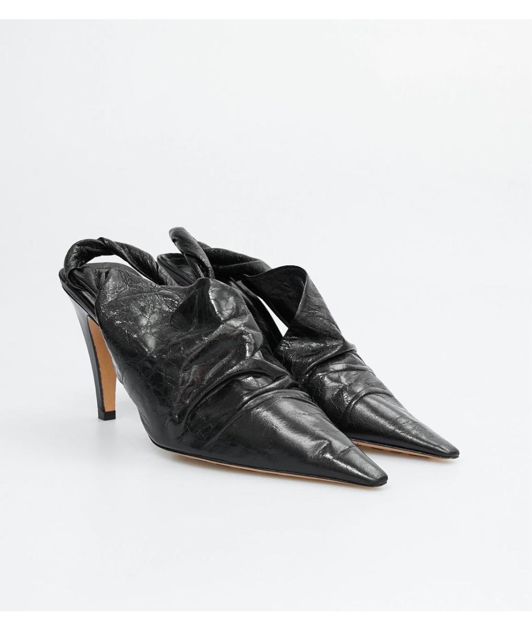 BOTTEGA VENETA Черные кожаные туфли, фото 2