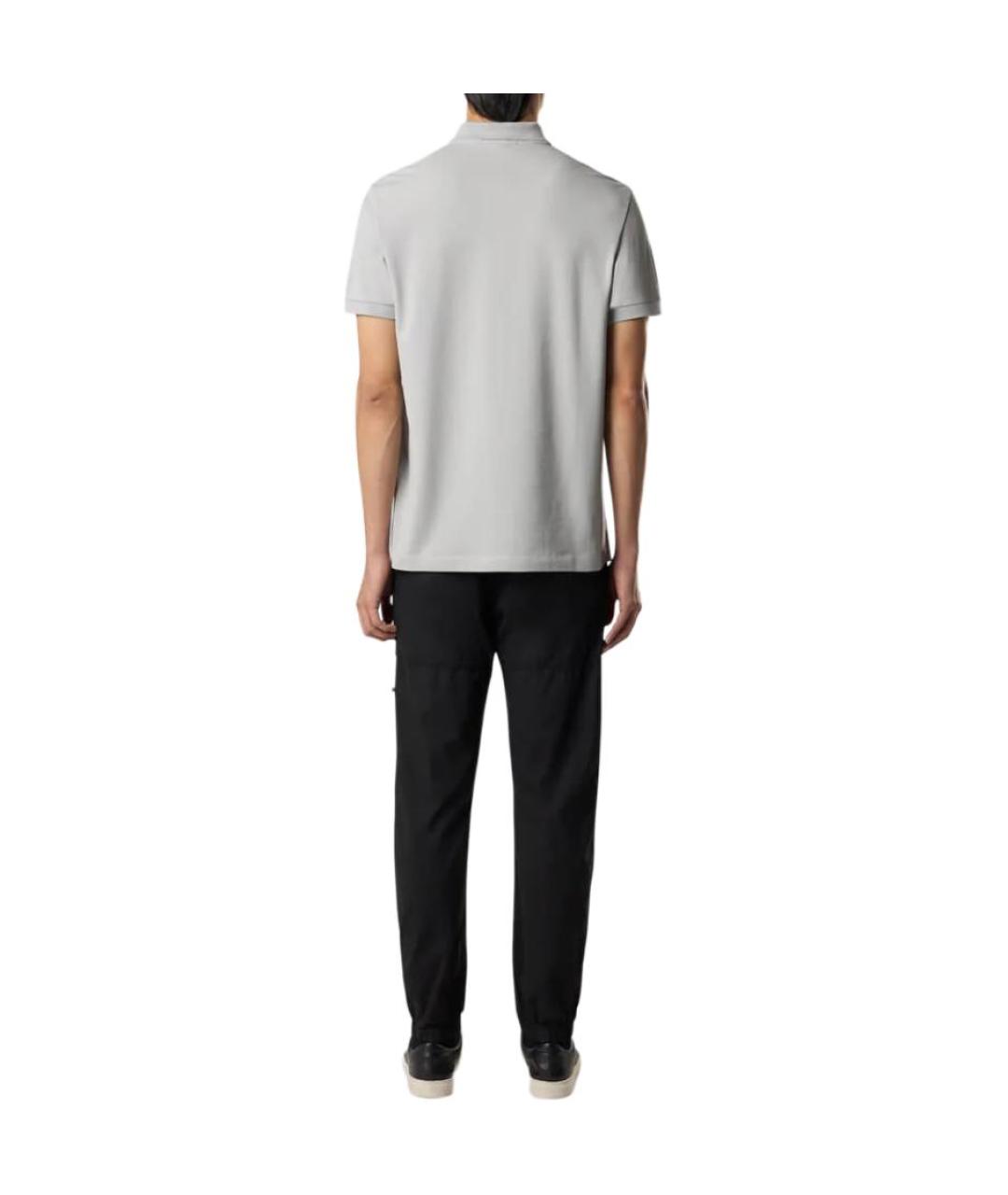 STONE ISLAND Серое поло с коротким рукавом, фото 3