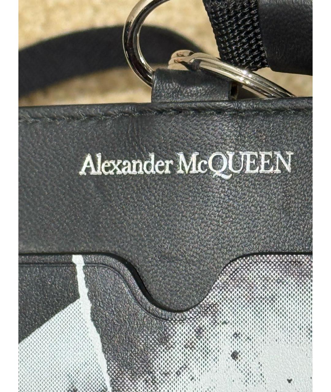 ALEXANDER MCQUEEN Черный кожаный кардхолдер, фото 4