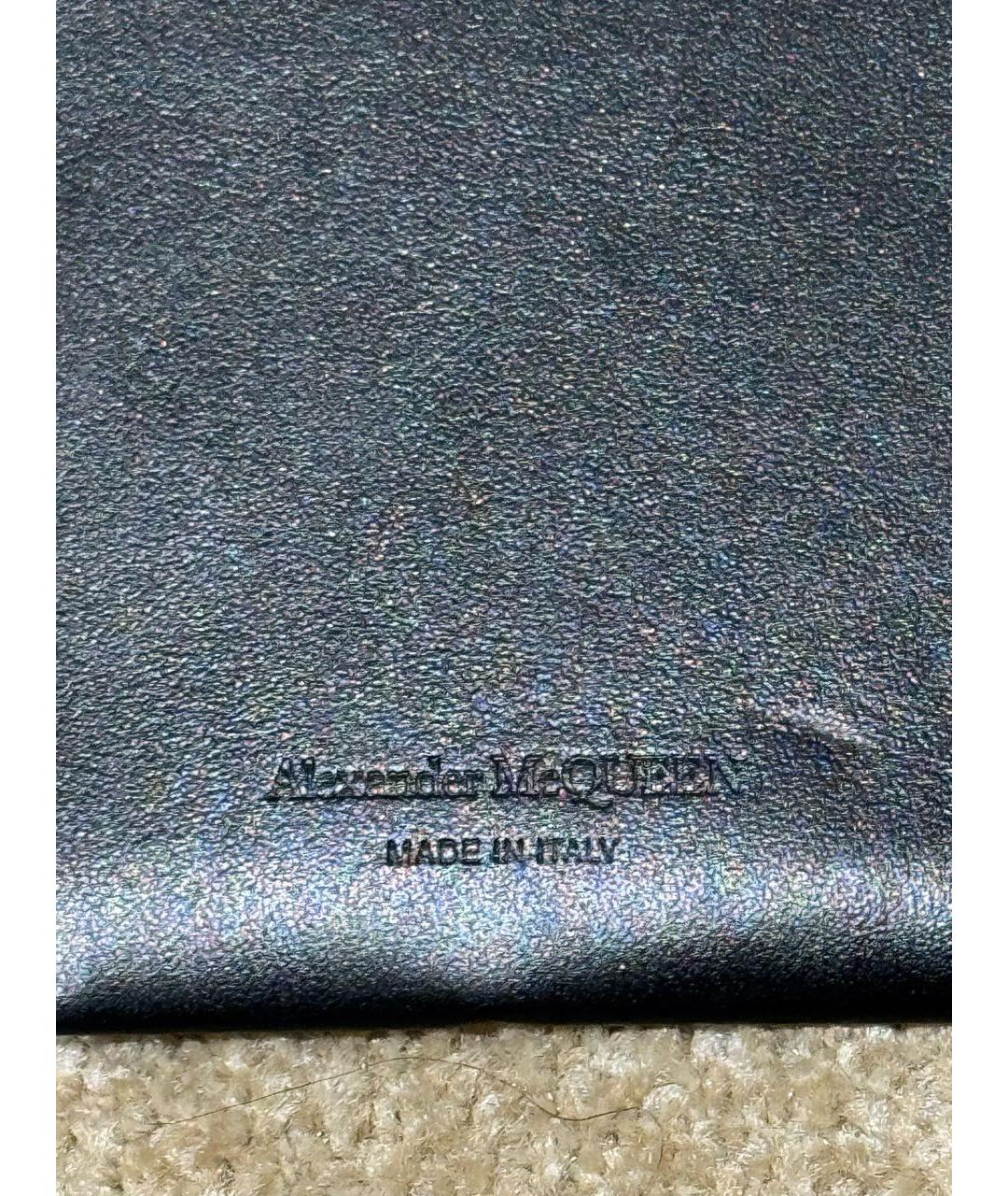 ALEXANDER MCQUEEN Черный кожаный кардхолдер, фото 3