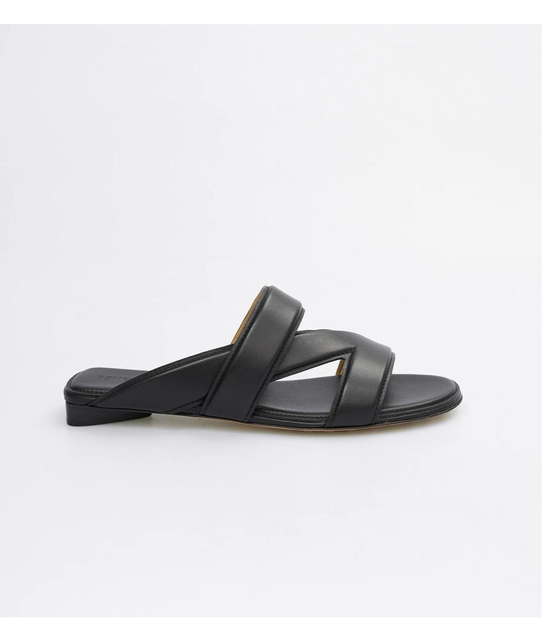 BOTTEGA VENETA Черные кожаные сандалии, фото 5